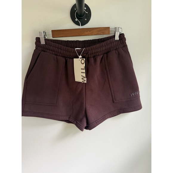 Wilo The Label Pants - Wilo The Label Fleece Jog Short Espresso Brown High Waist WWH453-ESP-M Womens M